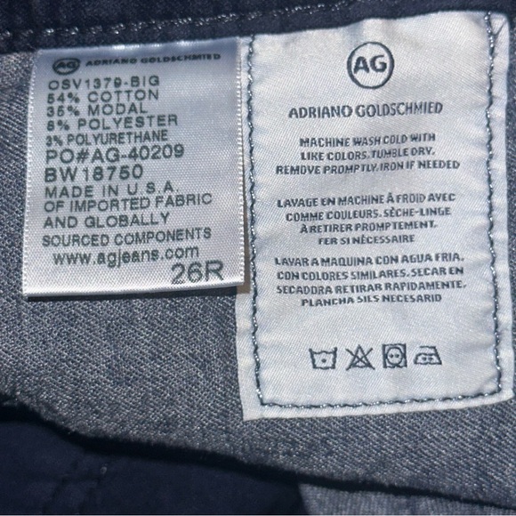 AG Adriano Goldschmied Farrah Skinny navy velvet jeans - Picture 9 of 9